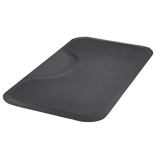 Amazon Basics Rectangular Anti-Fatigue Salon & Barber Shop Floor Mat, Non-Slip Standing Surface, 3ft x 5ft x 5/8 inch, Black