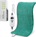 NOWWISH Heating Pad for Back, Period Cramps, Neck, Shoulder, Knee, 12x24 Inches Electric Throw with 6 Heat Settings, Timer and Auto Shut Off, Machine Washable, Birthday Gifts for Women, Green