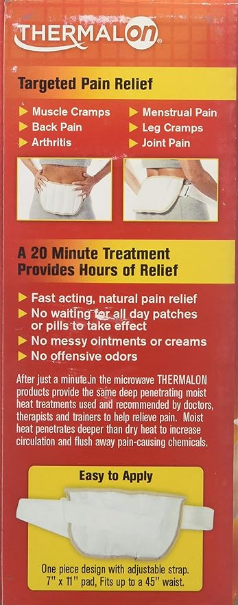 Thermalon Microwave Activated Moist Heat Pain Relief Wrap, Multi-Purpose Pain Reliever