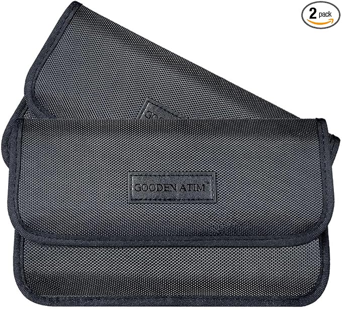 Larger Faraday Pouch[2 Pack&9.4x5.5in Size for All Phones], Faraday Bag Cage, RFID Signal Blocking Bag for Phones Privacy Protection and Car Key FOB, Anti-Tracking (Upgraded)
