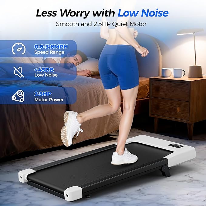 SupeRun Walking Pad with Incline, Under Desk Treadmill, 3 in 1 Portable Treadmills for Home with Remote Control LED Display, 2.5 HP Quiet Mini Treadmill for Office Home Use, 300 Lbs Capacity