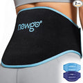 NEWGO Gel Ice Pack for Back Injuries and Pain Relief, 2 Pack Lower Back Ice Pack Wrap for Hot Cold Therapy, Lumbar Surgery, Sciatica, Herniated Disc, Coccyx Tailbone Pain - Black