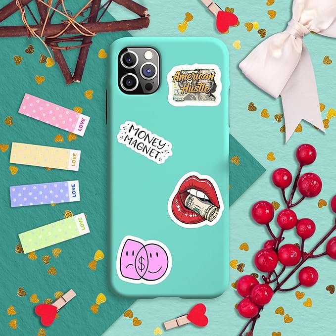 100Pcs Money Stickers for Planner for Adults, for Water Bottle - Money Sign, Symbol Stickers, Party Supplies- Gift for Women & Men