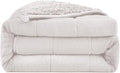 Ultra-Soft Weighted Blanket 15 lbs for Adults, Plush Sherpa Fleece Reversible Weighted Throw Comfort for Relaxation & Cozy Evenings, Hug-Like Security, Evenly Distributed, W60 x L80, Cream White