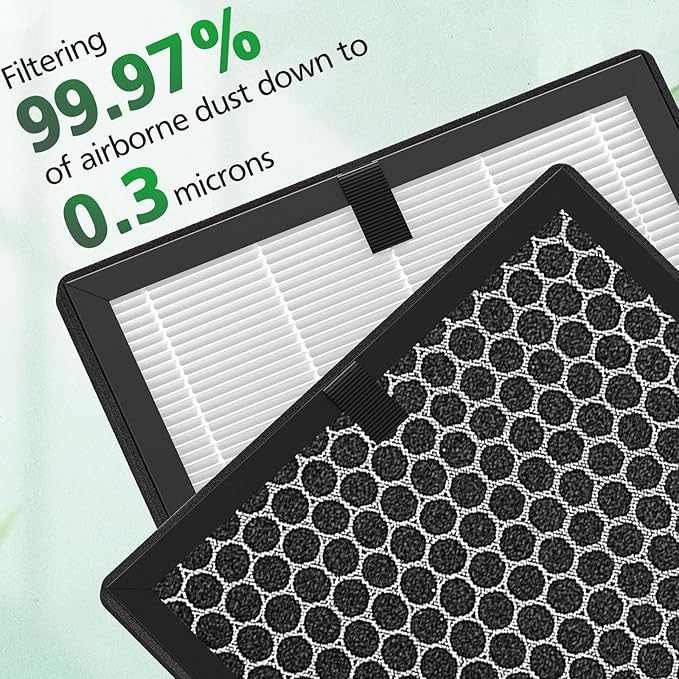 Air Max 8L Filter Compatible With Okaysou Airmax 8L Air Purifier Strong Efficiency 3-in-1 Filtration System HEPA with Blue Ultrafilter & Double Carbon Particles Activated Carbon Filter AirMax8L