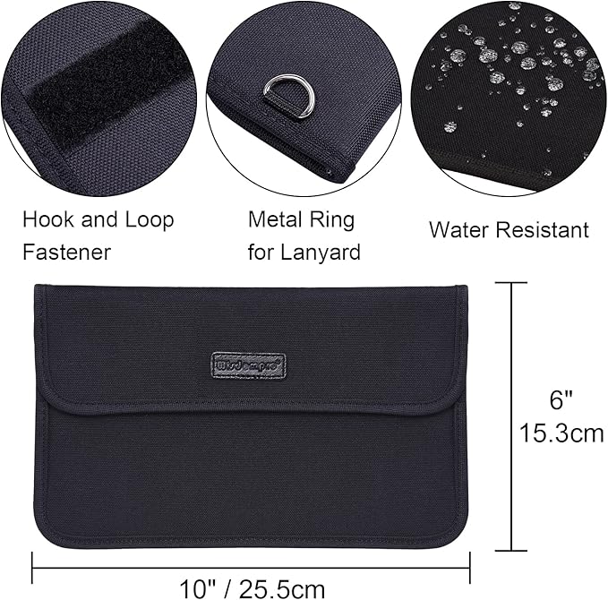 Wisdompro Faraday Bag, RFID Signal Blocking Bag Shielding Pouch Wallet Case for Cell Phone Privacy Protection and Car Key FOB