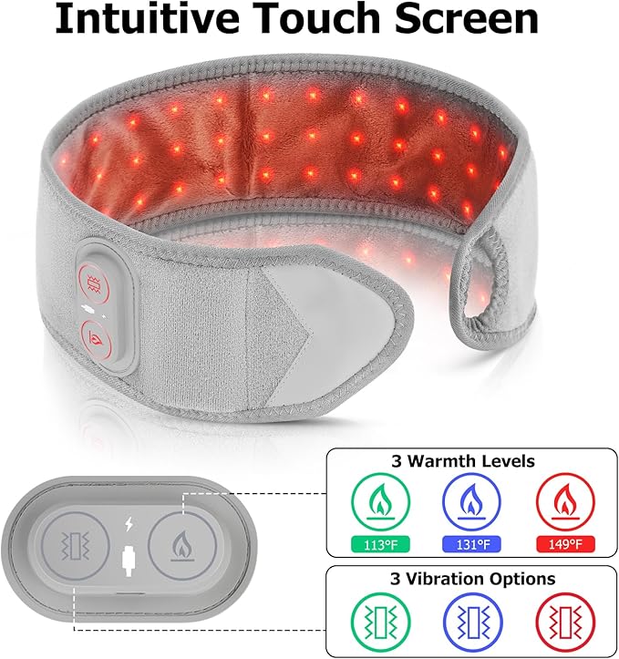 Cordless Wrist Heating Pad Massage, Wrist Massager with Heat and Red Light, Carpal Tunnel Massager, Red Light Therapy for Wrist and Hand, 660nm/850nm, Heated Wrist Wrap for Carpal Tunnel Relief