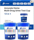 [2 Pack] 12 Panel Multi Drug Test Kit with Fentanyl (Fen/FYL), HEAL-CHECK Professional Drug Urine Test Cup for Workplace, Rehab & Home Use –THC, COC, AMP, MET/mAMP, BZO, MTD, BUP, MDMA, OXY, PCP, OPI