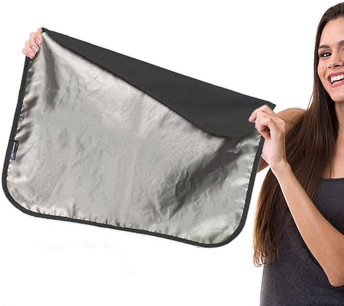 Faraday Blanket, Protection Cotton Blanket, for Cell Phone,Tablet,Laptop- Protection Against Direct Contact from 5G Signal,WiFi,Bluetooth,EMF,RF (Black)