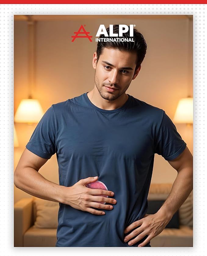 Alpi Circle Plush Gel Ice Packs Reusable & Microwavable – 4”x4” Small Ice Packs for Adults – Hot or Cold Eye Mask with Beads - Plush Comfort for Muscle Aches & Minor Discomfort – Pink