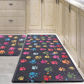 Kitchen Mats for Floor 2 Piece Kitchen Anti Fatigue Mat Cushioned Waterproof Kitchen Rugs Non Slip Comfort Standing Mat for Kitchen, Home, Office, Sink, Laundry, Colorful Paws