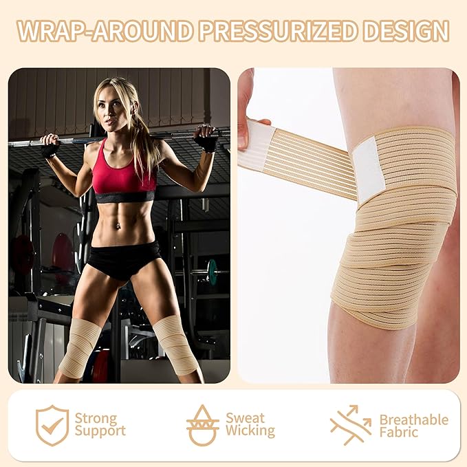 ONTYZZ Adjustable Calf Compression Bandage Support Knee Wraps Elastic Sports Knee Bands for Ankle Elbow Wrist Replacement