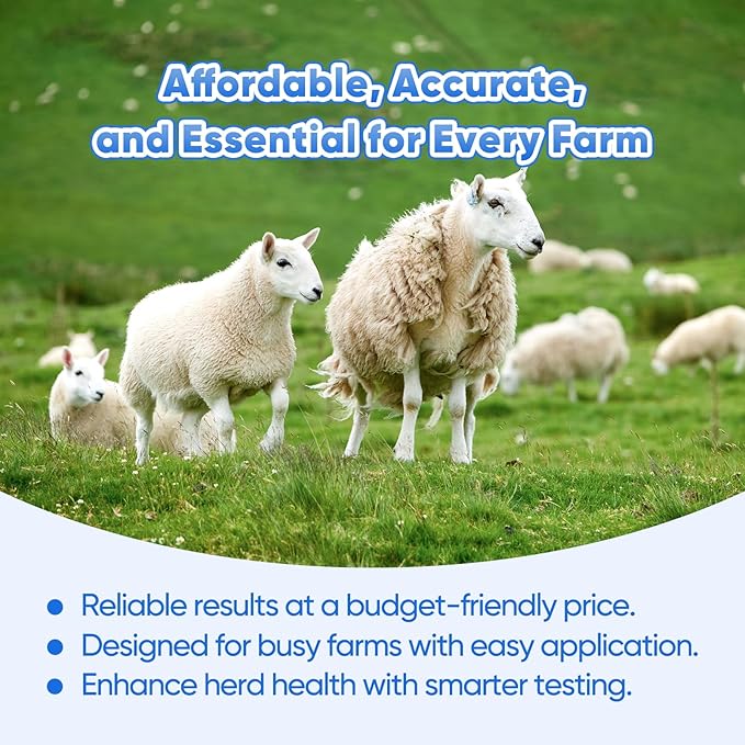 Sheep Goat Pregnancy Test Kit, 5 Pieces Urine Test Strips for Ewe Early Detection, Results in 5-15 Mins, Accurate & Easy Home Farm Use