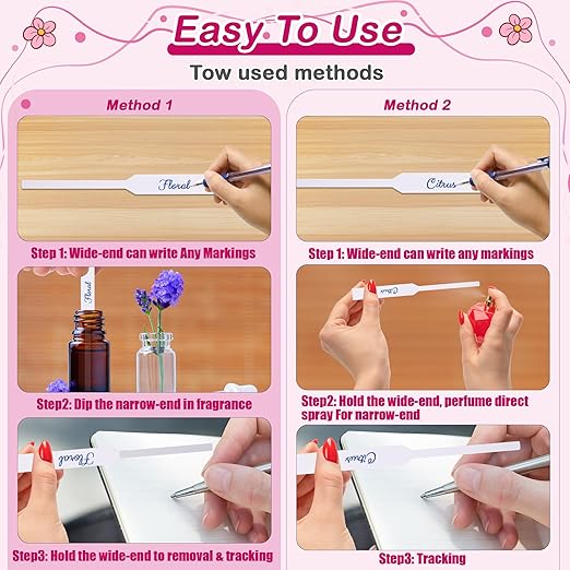 600 Pieces Perfume Tester Strips with Storage Box, Larbeti Paper Fragrance Tester Strips Disposable Essential Oils Test Card White Fragrance Blotter Paper Cards