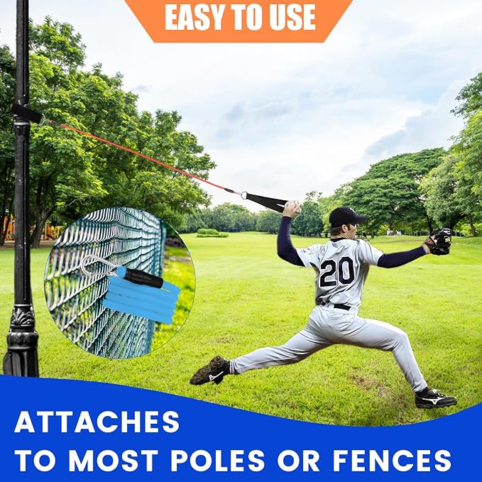 Baseball Resistance Trainer,Training Aid for Baseball Softball Pitchers,Interchangeable Grips to Build Arm Strength,Arm Bands for Baseball Players,Baseball Throwing Trainer,Great to Warm-Up