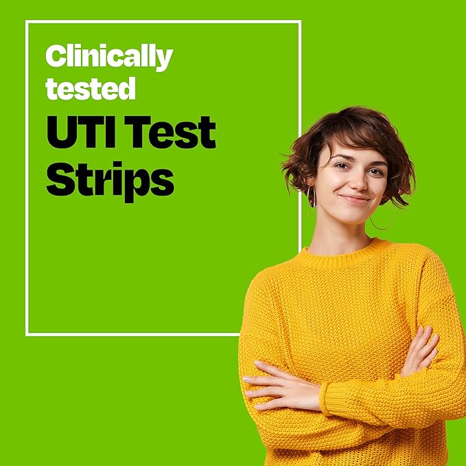 Cystex UTI Test Strips for Women & Men - Fast, At-Home Urinary Tract Infection Test Kit - Detects Leukocytes & Nitrites - Clinically Accurate Results in 2 Minutes - 4 Test Strips per Box