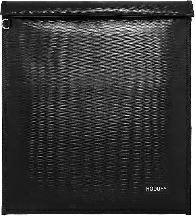 Hodufy Faraday Bag for Laptops (20 x 15 inches), Faraday Cage, Faraday Bags for Phones & Key Fobs, Fireproof & Water Resistant Bag, Anti-Theft Pouch, Anti-Hacking Case Blocker(Black)
