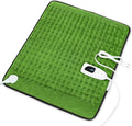Deepsoon Heating Pad,Electric Heating Pads for Back,Neck,Abdomen,Moist Heating Pad for Shoulder,Knee,Arms,Legs,Dry/Moist Heat & Auto Shut Off,Christmas Gifts for Men and Women,Green Black,24x20 Inch