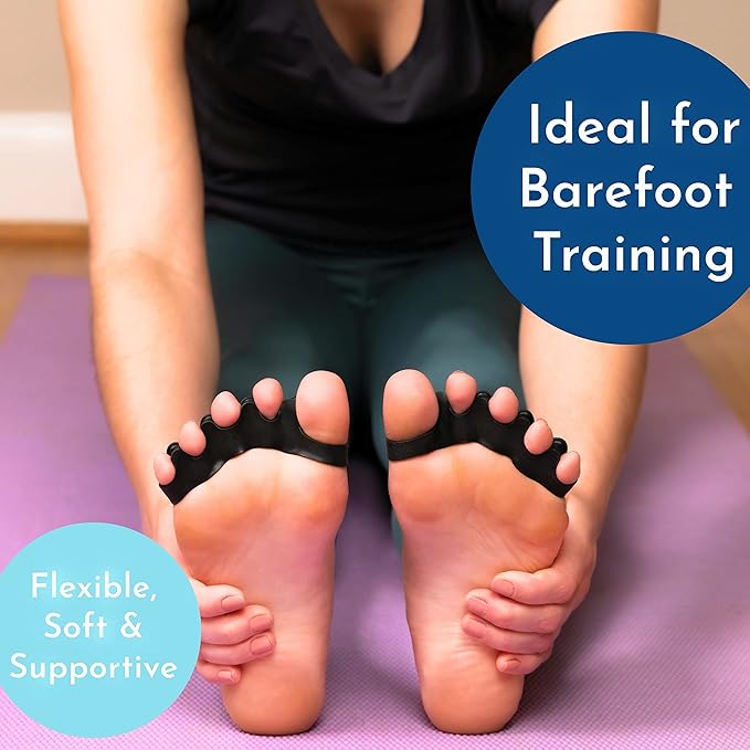 Separators for Functional Fitness Athletes - Straighteners for Foot Pain Relief and Plantar Fasciitis - Feet - Bunions - Spacers for Crossfit Skin Color-A
