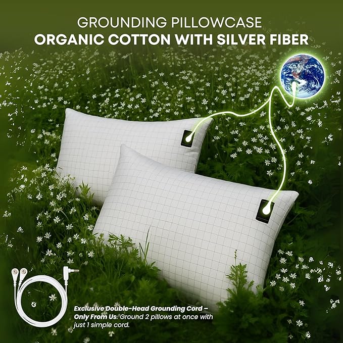 ELECTRAWAVE Premium Custom-Sized Grounding Sheet 24" x 104", Grounding Pillowcases – 93% Organic Cotton, 7% Pure Silver Fiber, Earthing Sheet Sleep Support, Wellness Naturally
