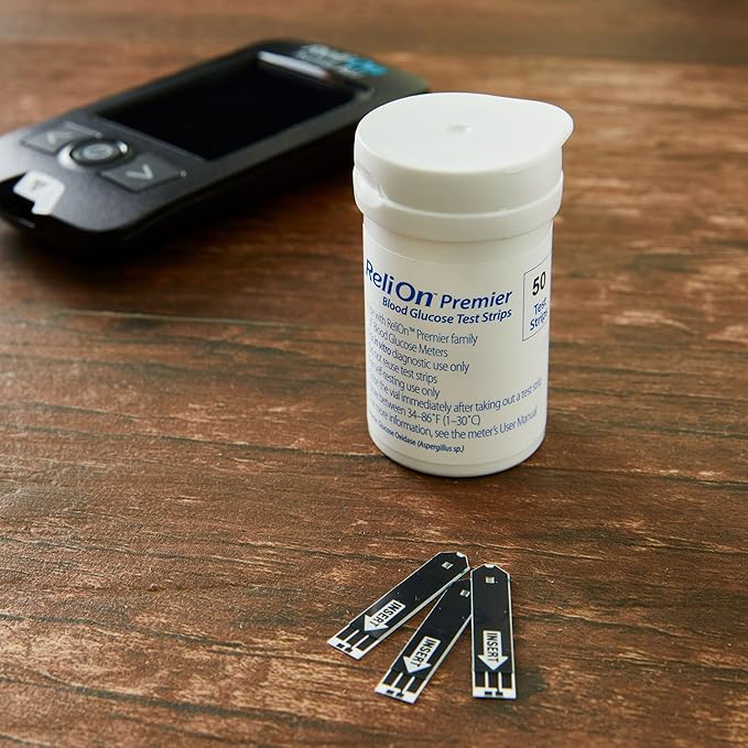Premier Test Strips 50 Count | Premier Blood Glucose Test Strips | Diabetes Test Strips (50)