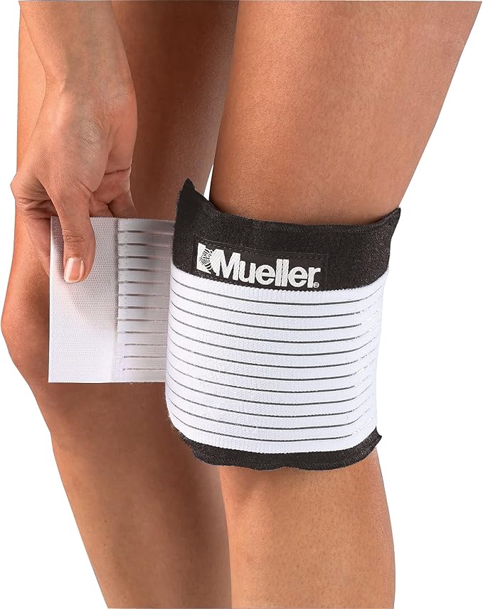 MUELLER Sports Medicine Adjustable & Reusable Cold/Hot Wrap, Ice Pack, Cold & Hot Packs for Injuries and Pain Relief, White/Black