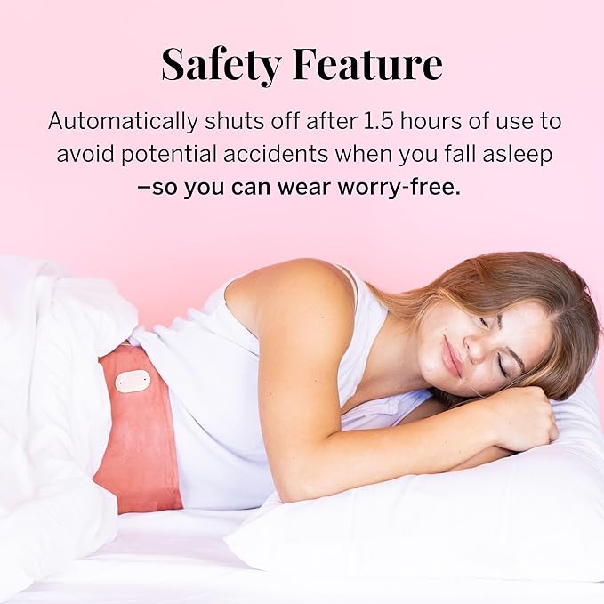 Pixie Period Heating Pad for Cramps - Thinnest Wearable Heating Pad for Feminine Care - Unnoticeable Under Clothes - Best Portable Pain Relief Heat Belt On The Market - Hours of Menstrual Pain Relief