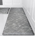 Cushioned Anti-Fatigue Mats, Heavy Duty Kitchen Rugs, 1/2 Inch Thick, Ergonomic Comfort Foam, Gray