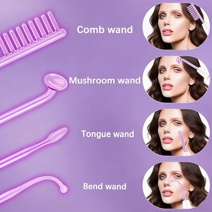 Hi Frequency Facial Tool Device with 4 Tubes