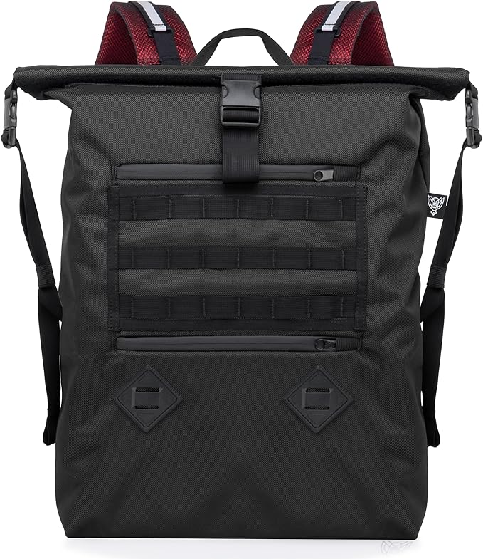 Xtreme Sight Line ~ AQUA RT ~ Faraday Backpack Water-Proof for Laptops up 17" - Signal Blocking, Anti-Tracking, Anti-Hacking Bag for Tablets and Electronics ~ RFID Shield Travel Backpack ~ Red