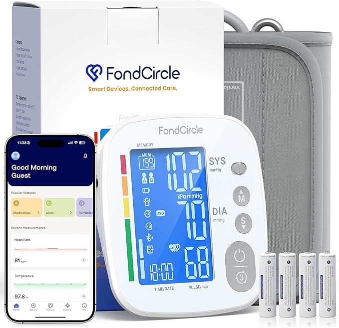 Blood Pressure Monitor for Home Use Extra Large Cuff Automatic Digital Blood Pressure Machine 15.7-20.5'' Adjustable Blood Pressure Cuff - Backlit LCD Display 2x199 Memories