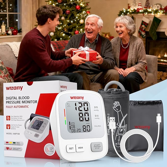 Blood Pressure Monitors for Home Use FSA&HSA Eligible Adjustable Blood Pressure Cuff Arm 9-17in,2 * 99 Memories Digital Arm Blood Pressure Machine,Large BP Cuff Automatic Upper Arm with USB