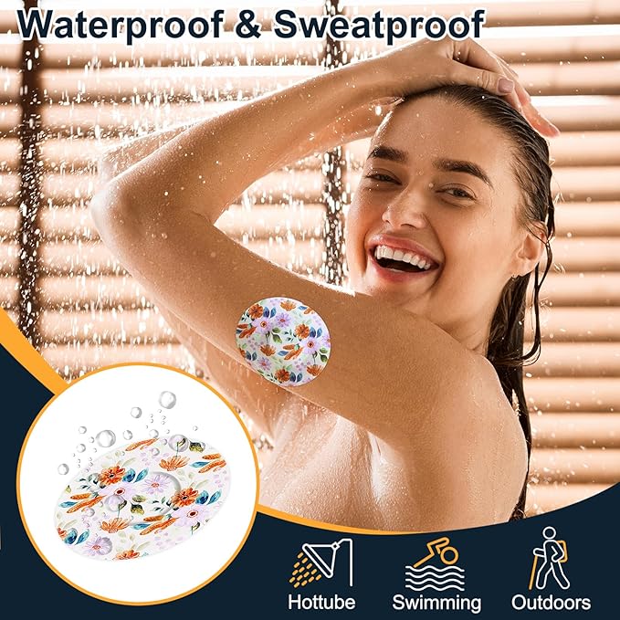 Libre 2 Sensor Covers & Lingo CGM Waterproof and Sweatproof Adhesive 15 Days Protection, Pre-Cut Medical Tape for Freestyle Libre 2 Plus Sensor, Continuous Glucose Monitor Patch
