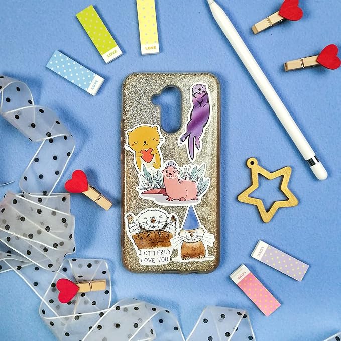 BulbaCraft 100Pcs Sea and River Otter Stickers for Laptop and Water Bottle - Otter Gifts, Cute Stuff, Gifts for Women & Men