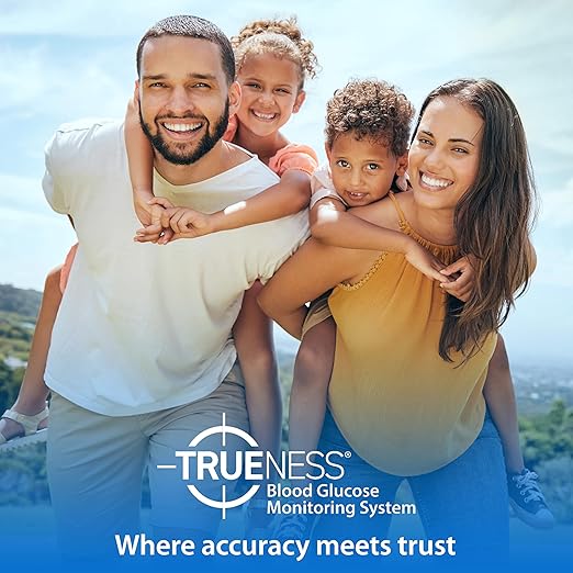 TRUENESS Blood Glucose Meter Bundle - Blood Glucose Monitor, Case, 100 Test Strips, 100 Lancets, Lancing Device - Fast, Easy Testing Supplies for Home Use