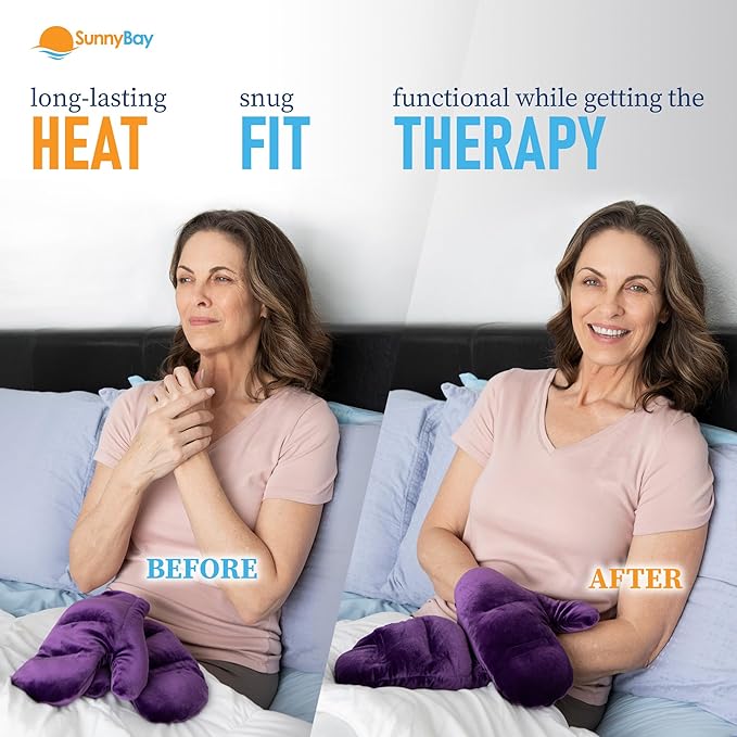 SunnyBay Microwavable Heated Pair of Gloves for Women and Men with Eye Mask (Bundle)