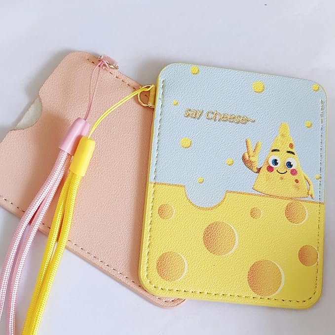 Birth Control Pill Case Holder Credit Card Sleeve Slim Wallet PU (pink heart)