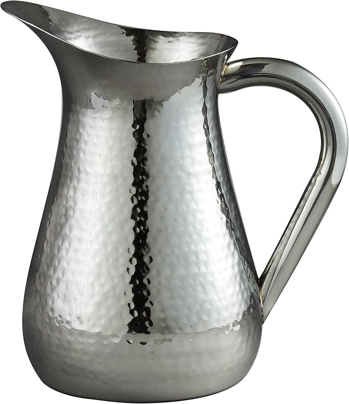 Elegance Hammered 48-Ounce Stainless Steel Pitcher