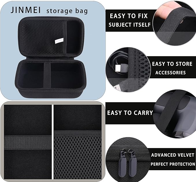 Hard EVA Carrying Storage Case Compatible with NEPQ Portable Hand Held Massager Gun/arboleaf/HEYCHY Mini Massage Gun（Adapt to various types of mini massagers） Protective Travel storage box