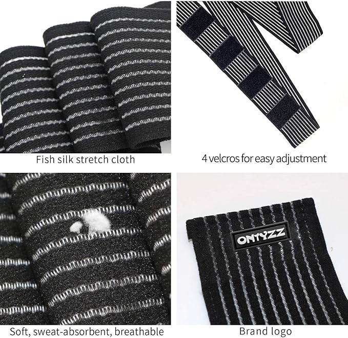 ONTYZZ Adjustable Calf Compression Bandage Support Knee Wraps Elastic Sports Knee Bands for Ankle Elbow Wrist Replacement