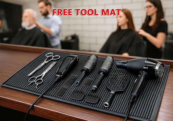 Rhino Mats, Rhino Hide Salon Mat, Non-Slip Standing Cushioned Comfort Anti-Fatigue Mat for Salon, Barbershop, or Spa (Blue Rectangle, 3' x 5' x 1/2")