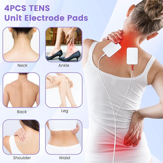 EMS Foot Massager for Neuropathy, NMES Foot Stimulator for Neuropathy Feet Massager for Circulation and Pain Relief EMS with TENS Unit Muscle Stimulator Pads