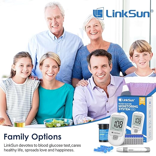 G-425-1 Blood Glucose Monitor Kit, 50 Test Strips, 50 Lancets, 1 Control Solution, 1 Blood Sugar Monitor, 1 Lancing Device, Diabetes Testing Kit, No Coding, Glucometer for Home Use