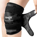 NEWGO Ice Pack for Knee Injuries Reusable, Knee Ice Pack Wrap Around Entire Knees for Replacement Surgery Recovery, Gel Cold Pack Wrap for Meniscus Tear, ACL, Swelling Pain Relief - Black