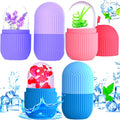Pack of 3- Ice Roller for Face, Eyes, Body Massage. Natural Cold Therapy to Eliminate Puffiness, Dark Circles, Wrinkle. Promotes Blood Circulation for Glowing, Soft, Tight Skin (Pink, Purple & Blue)