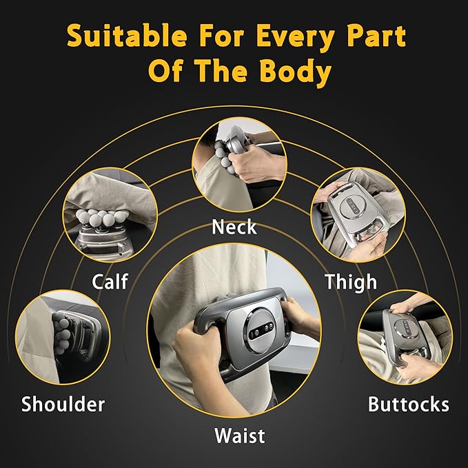 18 Head Massage Gun Set, Deep Tissue Percussion Massager 9 Modes 9 Intensities, Massage Gun for Legs, Shoulders, Back, Body Muscle Pain Relief, Massage Gun Deep Tissue