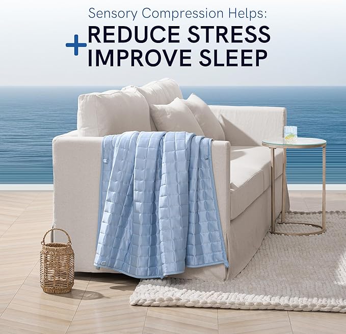 YnM 15lbs Weighted Blanket for Adults, Heavy Bed Throw Blanket with Cooling Glass Beads for All Season Use, Ideal for ~140lbs (60x80 Inches, Queen, Terracotta)