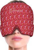 TheraICE Migraine Relief Cap, Migraine Ice Pack Mask, Women Cooling Gel Hat, Face Cold Compress Head Wrap for Her Stress. Great Gift for Mom, Sister, Girlfriend, Grandma & Teacher