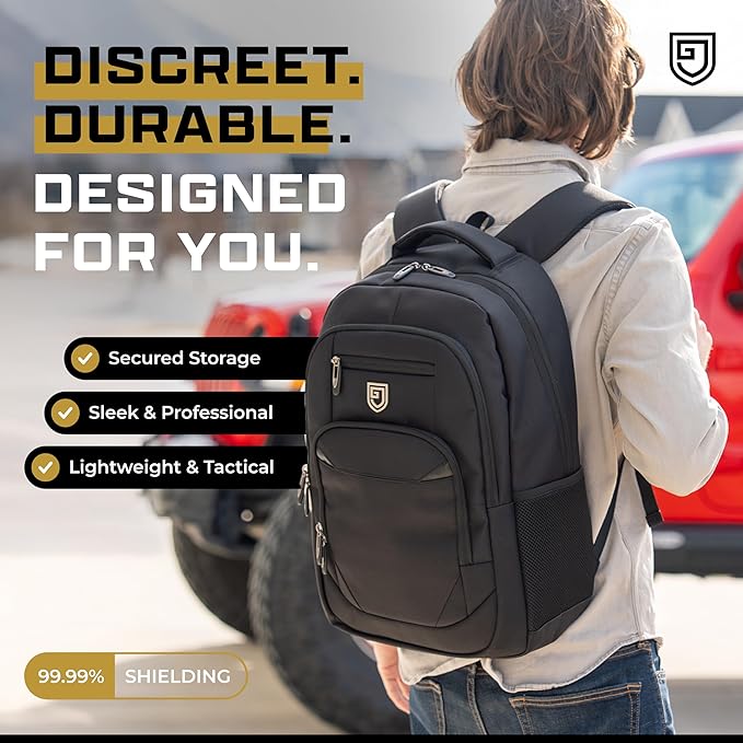 Faraday Backpack for Laptops and Phones, Electromagnetic Shielding Faraday Bag, Military Grade EMP Proof Protection for Security & Data Privacy