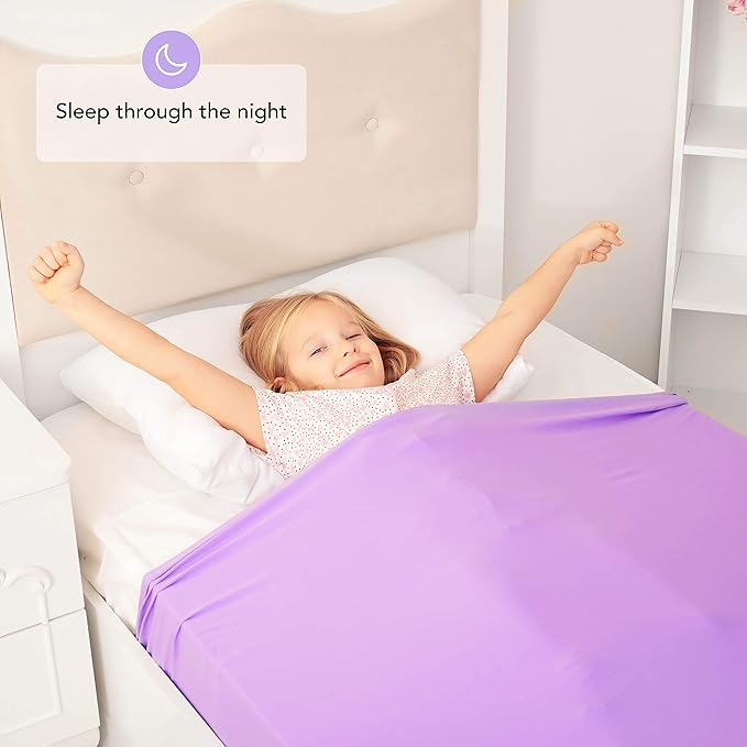 Sensory Compression Blanket | Spandex Bed Sheet for Kids & Adults | Deep Relaxing Feeling, Release Oxytocin | Helps With: SPD, Anxiety, ADHD, Autism and More | Breathable & Stretchable | Queen Size